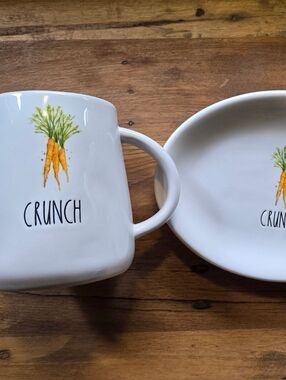 💖 Rae Dunn Artisan Collection by Magenta “Crunch” Carrot Mug&Plate Bundle 🥕💖